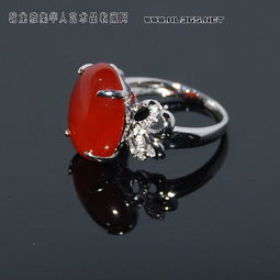 漢雅珠寶銀鑲紅玉髓戒指 經典與品質的交織
